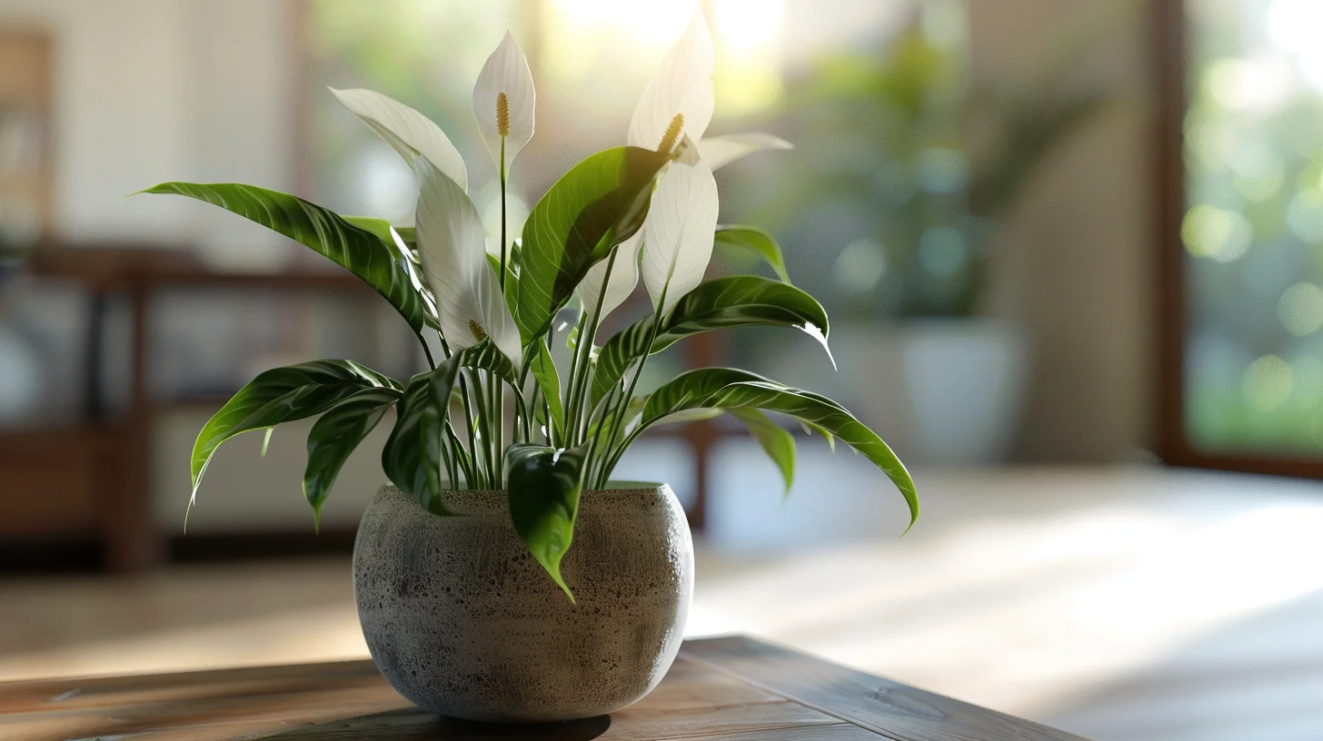 planter spathiphyllum